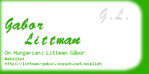 gabor littman business card